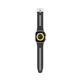 „Decoded Ultra Traction“ silikoninis dirželis, skirtas „Apple Watch 49 / 45 / 44 / 42 mm Gen 1-9“ – SE – juodas