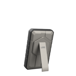 UAG Rugged 10K 10000 mAh MagSafe išorinė baterija su 10 W stovu ir laidu – titano spalvos