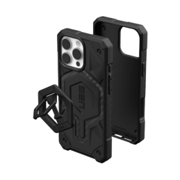 UAG „Monarch Pro Magsafe Bundle“ dėklas su magnetiniu žiediniu stovu, skirtas „iPhone 16 Pro Max“ – juodas