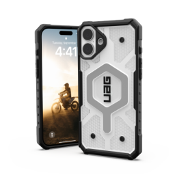 UAG Pathfinder Clear Magsafe iPhone 16 Plus dėklas – baltas