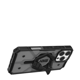 UAG Pathfinder skaidrus „Magsafe“ dėklas su magnetiniu žiediniu stovu, skirtas „iPhone 16 Pro Max“ – juodas