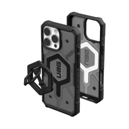UAG Pathfinder skaidrus „Magsafe“ dėklas su magnetiniu žiediniu stovu, skirtas „iPhone 16 Pro Max“ – juodas