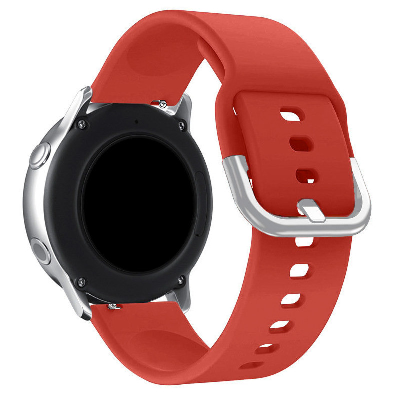 Silikoninis dirželis TYS, skirtas „Samsung Galaxy Watch 45 / 46 / 47 mm“ – raudonas