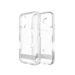 ZAGG Crystal Palace „MagSafe“ dėklas su užsegamu stovu, skirtas iPhone 16 – skaidrus
