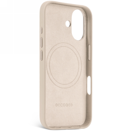„Decoded“ odinis „iPhone 16“ galinis dangtelis su „MagSafe“ technologija – smėlio spalvos