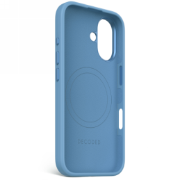 „Decoded“ antimikrobinis silikoninis galinis dėklas su „MagSafe“, skirtas „iPhone 16“ – mėlynas
