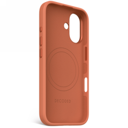 „Decoded“ antimikrobinis silikoninis galinis dėklas su „MagSafe“, skirtas „iPhone 16“ – oranžinis