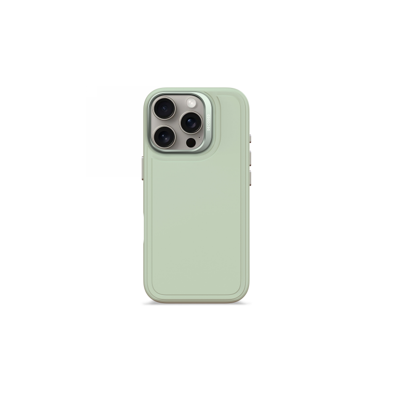 „Decoded“ antimikrobinis silikoninis „Stacks“ galinis dėklas su „MagSafe“, skirtas „iPhone 16 Pro“ – žalias