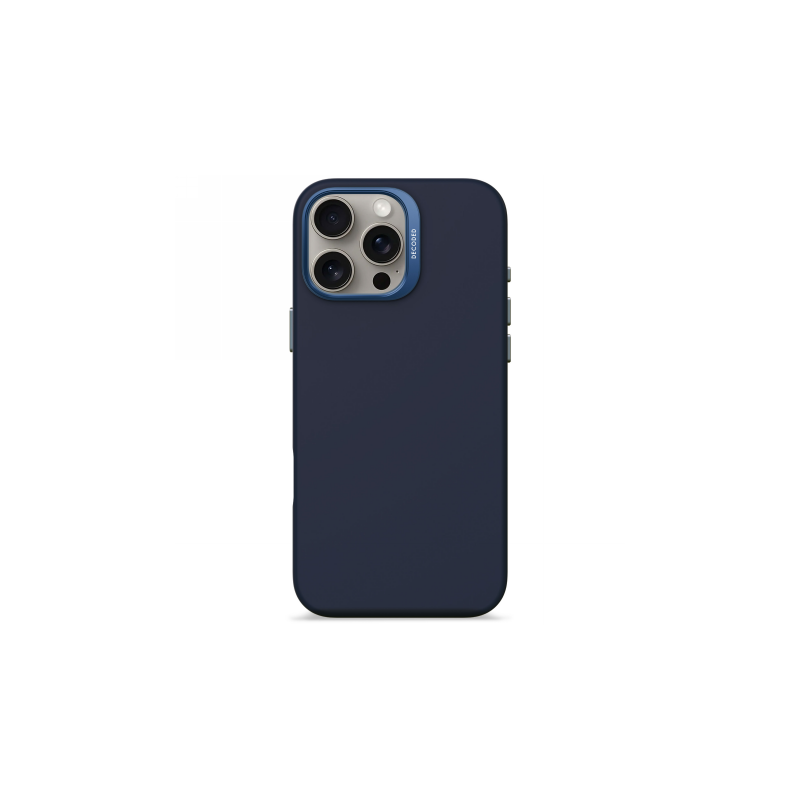 „Decoded“ antimikrobinis silikoninis galinis dėklas su „MagSafe“, skirtas „iPhone 16 Pro Max“ – tamsiai mėlynas