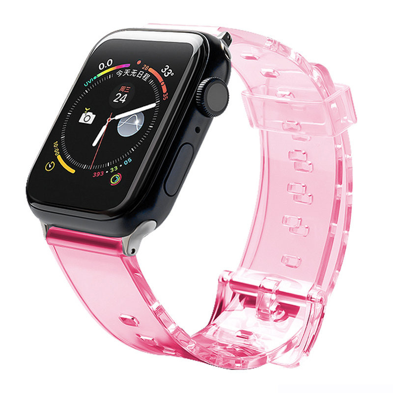 Lengvos silikoninės juostos apyrankės apyrankės laikrodžiui 6/ 5/ 4/ 3/ 2 (44mm/ 42mm) Raudona
