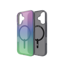 „ZAGG Milan“ užsegamas dėklas su „MagSafe“ technologija, skirtas „iPhone 16“ – žalias / violetinis