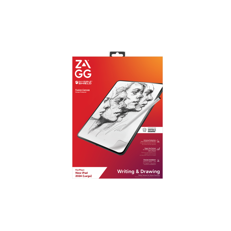 ZAGG InvisibleShield Fusion Canvas antibakterinė apsauginė plėvelė, imituojanti popierių, skirta iPad Air 13" 2024