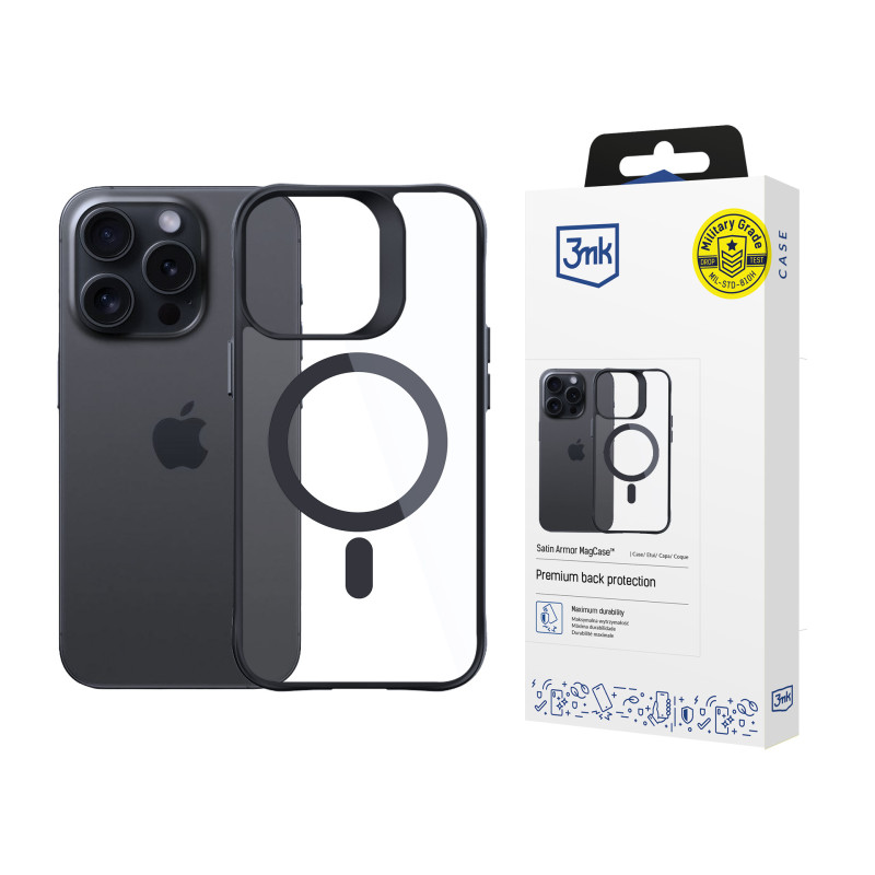 3mk satin armor MagCase, skirtas Apple iPhone 13 Pro Max - skaidrus