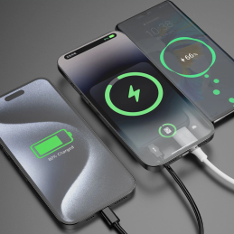 Išorinė baterija Dudao K14S+ 10000mAh 20W USB-A / USB-C / MagSafe su stovu - juoda
