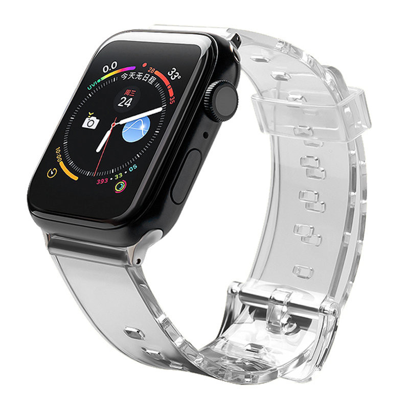 Lengvos silikoninės juostos apyrankės apyrankės laikrodžiui 6 / 5 / 4 / 3 / 2 / SE (40 mm / 38 mm) Juoda