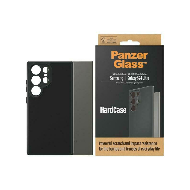 „PanzerGlass“ kietasis dėklas, skirtas „Samsung Galaxy S24 Ultra“, karinės klasės – juodas