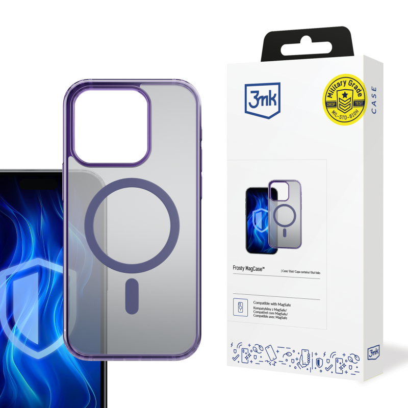 3mk Frosty MagCase violetinis dėklas Apple iPhone 16 Pro Max - violetinis