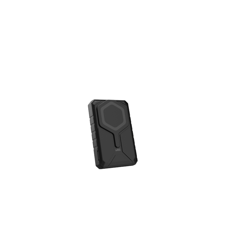 UAG Rugged 10K išorinė baterija – 10000 mAh su stovu, 10 W belaidis įkrovimas, suderinama su „MagSafe“, pridedamas laida...