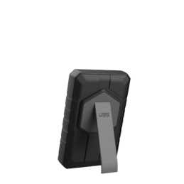 UAG Rugged 10K išorinė baterija – 10000 mAh su stovu, 10 W belaidis įkrovimas, suderinama su „MagSafe“, pridedamas laida...