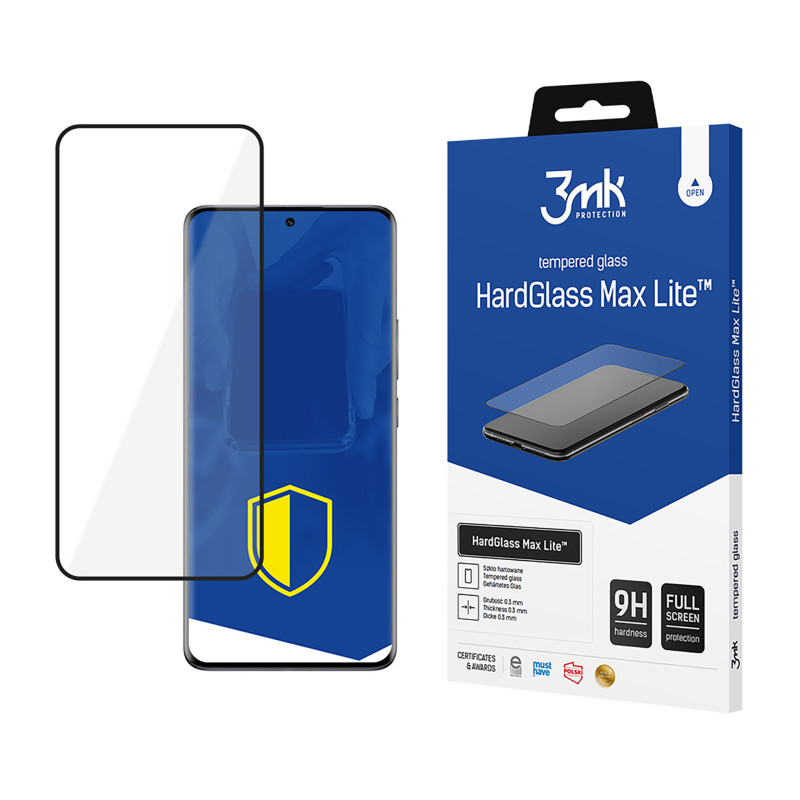 Grūdintas stiklas 3mk HardGlass Max Lite juodas Xiaomi Redmi Note 13 Pro 4G/ 5G