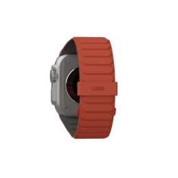 UAG Pathfinder silikoninis dvipusis magnetinis dirželis Apple Watch 42 / 44 / 45 / 46 / 49 mm - pilkai oranžinis