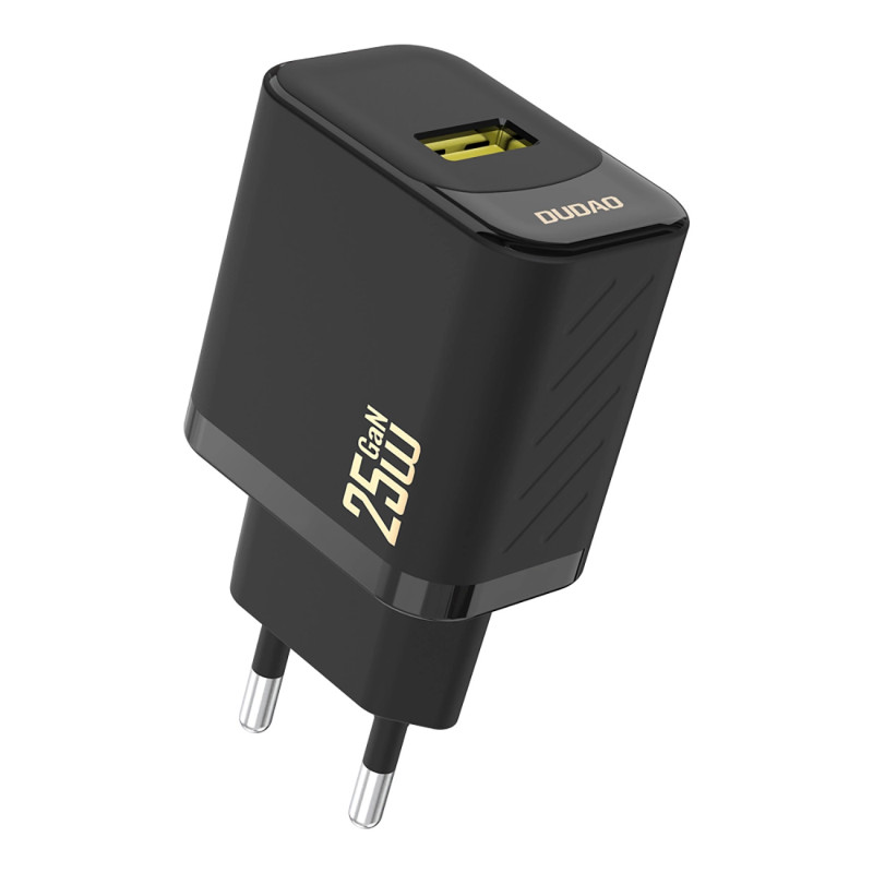 „Dudao A27S 25W GaN USB-A“ įkroviklis – juodas