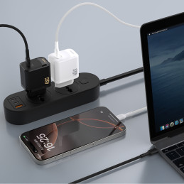 „Dudao A28“ 45 W „GaN USB-C“ sieninis įkroviklis – juodas