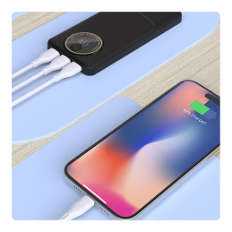 Nešiojamoji baterija Dudao K12Pro 22.5W PD 20000mAh USB-A, USB-C - juoda
