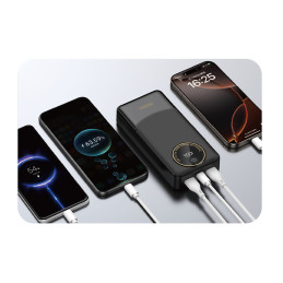 Nešiojamoji baterija Dudao K12Pro 22.5W PD 20000mAh USB-A, USB-C - juoda