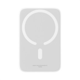 „Baseus Magnetic Mini Air PPCXM06A“ 6000mAh 20W išorinė baterija su „Simple Series“ USB-C laidu – balta