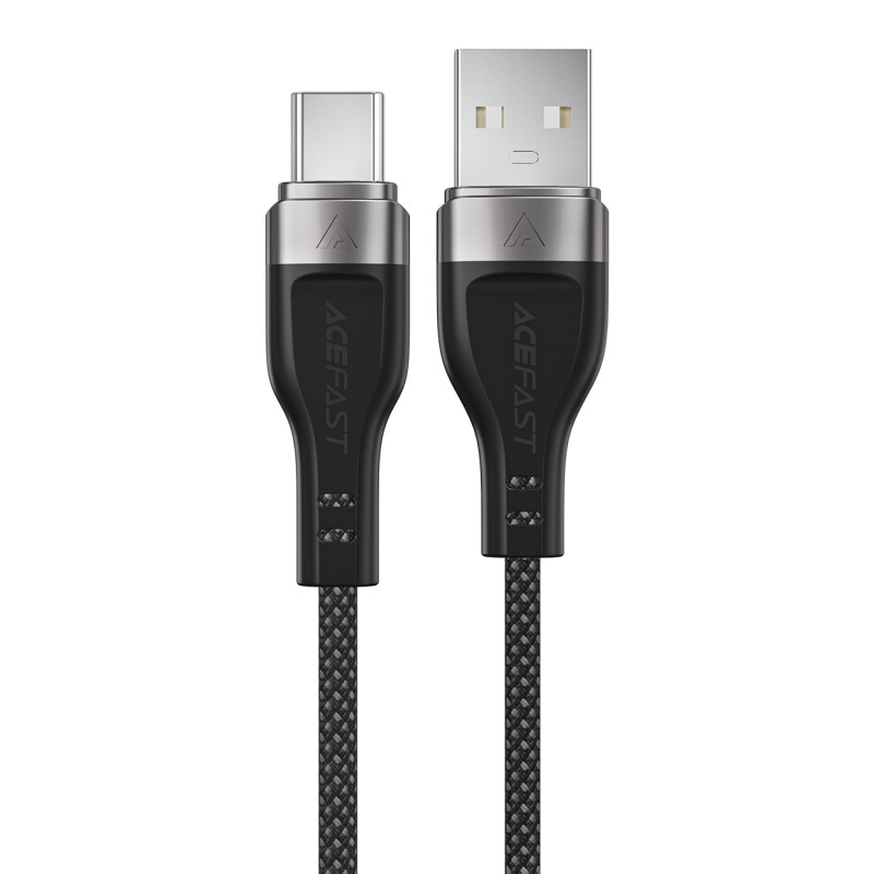 „Acefast C11-04“ USB-A - USB-C 3A laidas 1,2 m, magnetinis pynimas - juodas