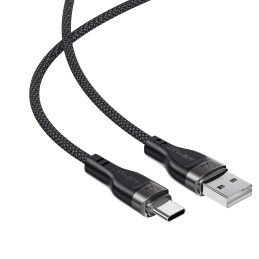 „Acefast C11-04“ USB-A - USB-C 3A laidas 1,2 m, magnetinis pynimas - juodas