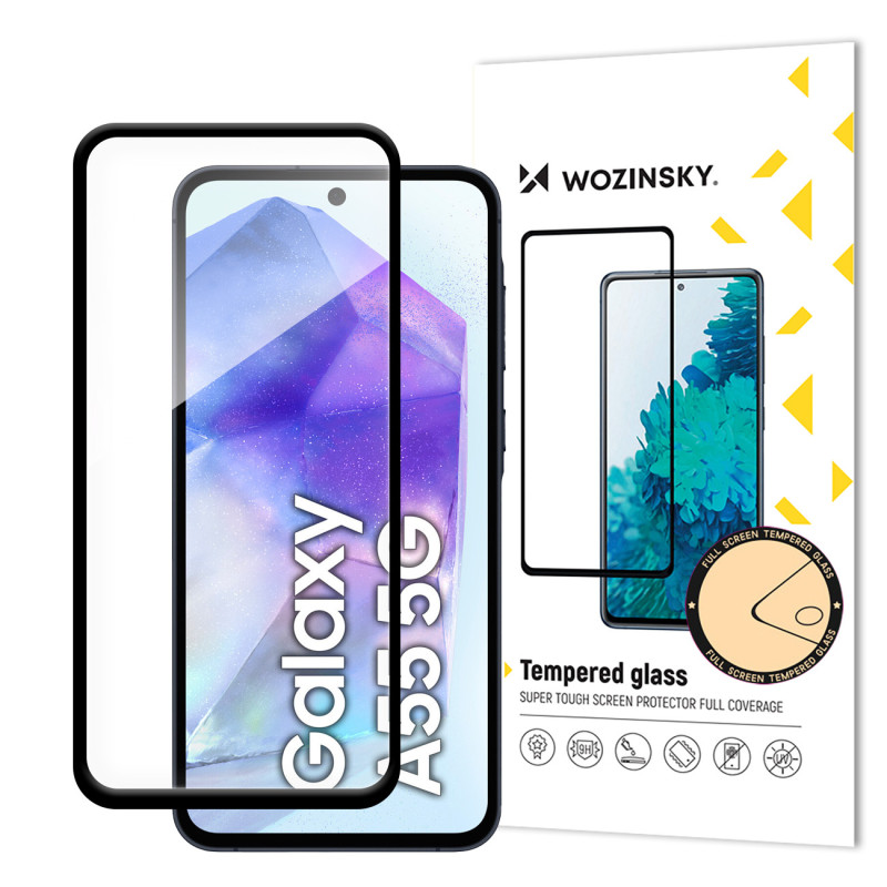 „Wozinsky“ itin patvarus, visiškai klijuojamas grūdintas stiklas visam „Samsung Galaxy S25 Ultra“ ekranui