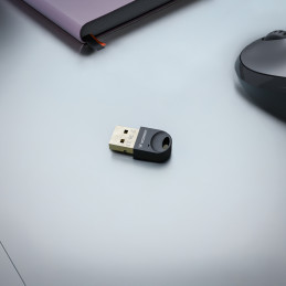 Mini „Bluetooth 5.4“ adapteris „Wozinsky WUSB54YS“ USB-A imtuvas-siųstuvas kompiuteriui – juodas