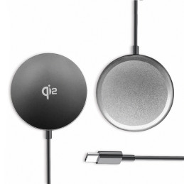 „Wozinsky“ 15 W belaidis Qi2 magnetinis indukcinis įkroviklis – juodas