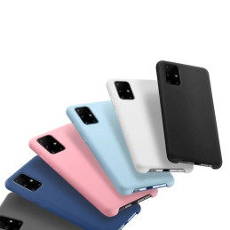 Silicone Case lankstus silikoninis dėklo dangtelis, skirtas Samsung Galaxy A03s mėlynas