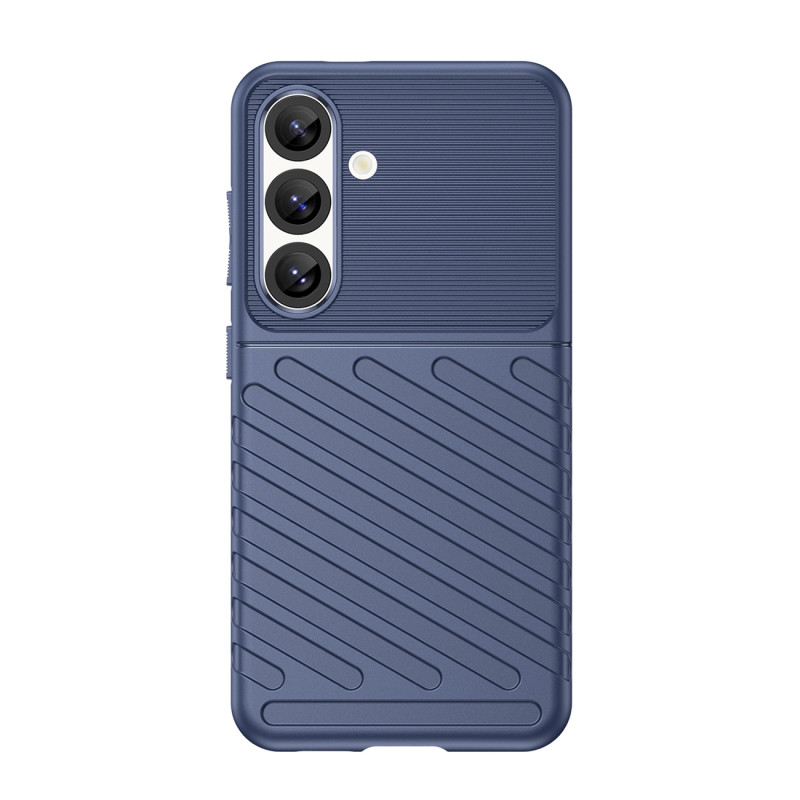 „Thunder Case“ silikoninis šarvuotas dėklas „Samsung Galaxy S25“ – mėlynas