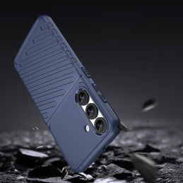 „Thunder Case“ silikoninis šarvuotas dėklas „Samsung Galaxy S25“ – mėlynas