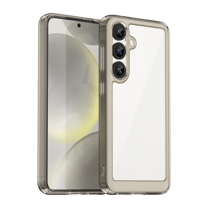 „Outer Space“ dėklas su gelio rėmeliu, skirtas „Samsung Galaxy S25“ – skaidriai juodas
