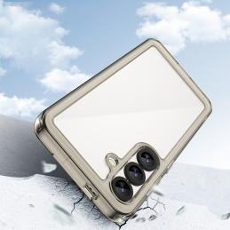 „Outer Space“ dėklas su gelio rėmeliu, skirtas „Samsung Galaxy S25“ – skaidriai juodas