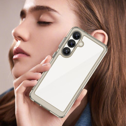 „Outer Space“ dėklas su gelio rėmeliu, skirtas „Samsung Galaxy S25“ – skaidriai juodas