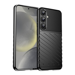 „Thunder“ dėklas, skirtas „Samsung Galaxy S25+“ silikoniniam šarvuotam dėklui – juodas