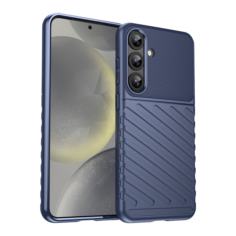 „Thunder“ dėklas, skirtas „Samsung Galaxy S25+“ silikoniniam šarvuotam dėklui – mėlynas