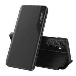 Eko odos dėklas „Samsung Galaxy S25+“ su atlenkiamu stovu – juodas