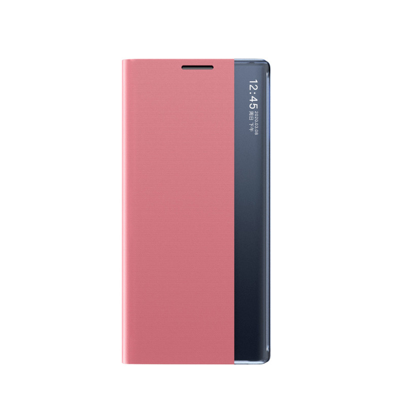Naujas miego dėklas, skirtas „Samsung Galaxy S25+“ su atlenkiama ir stovu – rožinis
