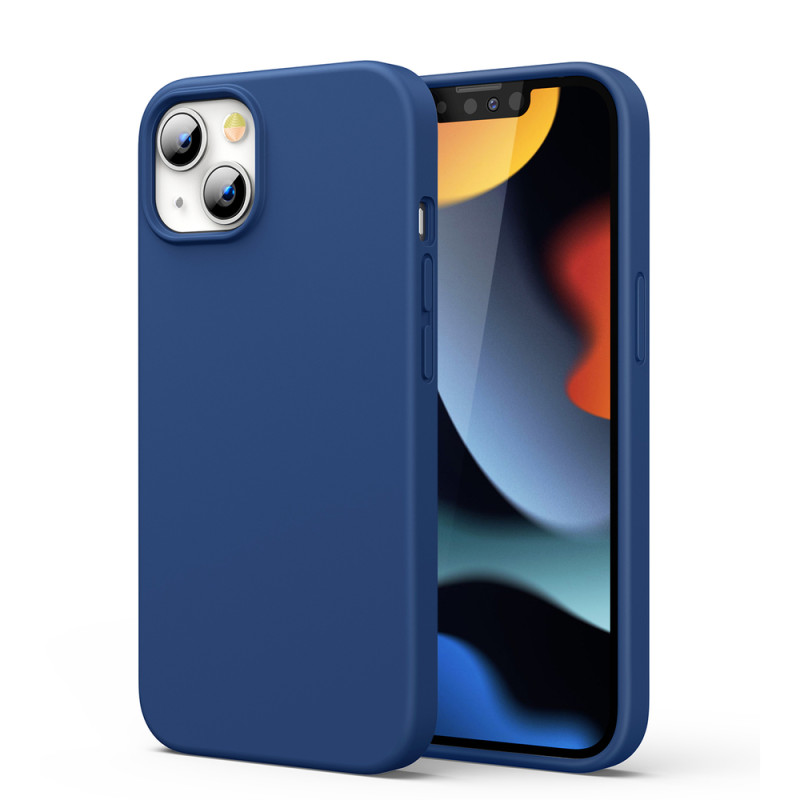 Ugreen Protective Silicone Case guminis lankstus silikoninis dėklo dangtelis iPhone 13 mėlynai