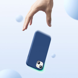 Ugreen Protective Silicone Case guminis lankstus silikoninis dėklo dangtelis iPhone 13 mėlynai