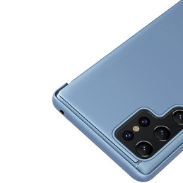 „Clear View“ dėklas, skirtas „Samsung Galaxy S25 Ultra“ atverčiamam dėklui – mėlynas