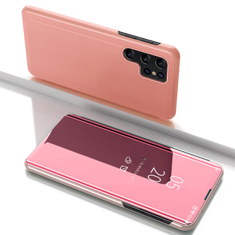 „Clear View“ dėklas, skirtas „Samsung Galaxy S25 Ultra“ atverčiamam dėklui – rožinis