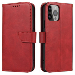Magnetinis dėklas su atlenkimu, skirtas „Samsung Galaxy S25 Ultra“ – raudonas